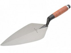 Marshalltown 11\" Brick Trowel Wide London Pattern - Leather Hdl